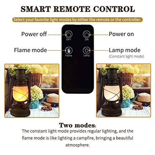 Dancing Flame Led Vintage Lantern, Battery Power 2 Pack, 2 Pacl