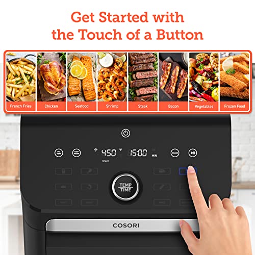 COSORI Air Fryer Oven Combo 7 Qt, Countertop 7 QT-Air Oven, Black