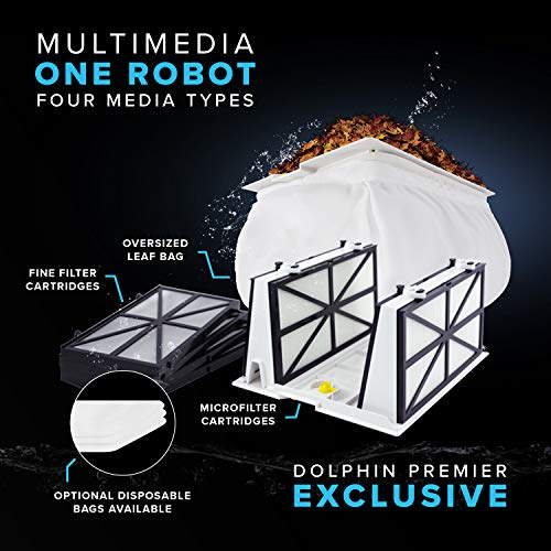 DOLPHIN Premier Robotic Pool Cleaner with Powerful Dual Scrubbing Brushes...