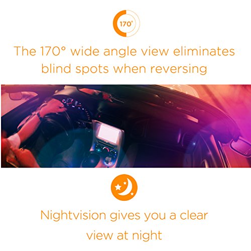 XO Vision HTC36 Universal HD Weatherproof Rear View Car Backup Camera Black