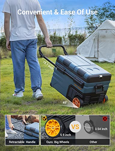 Rock&Rocker Car Refrigerator, 12 Volt Refrigerator Portable Blue