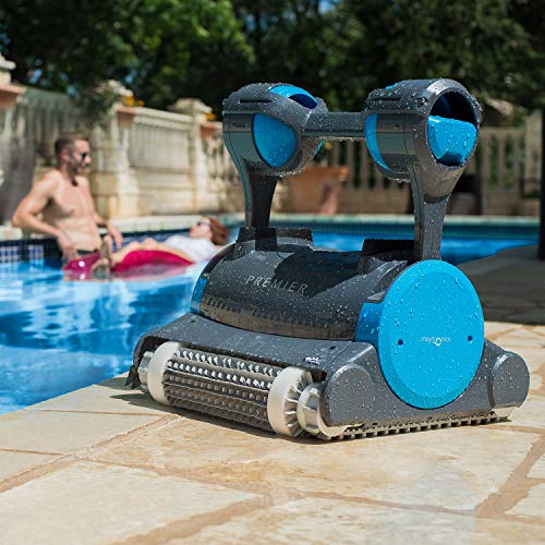 DOLPHIN Premier Robotic Pool Cleaner with Powerful Dual Scrubbing Brushes...