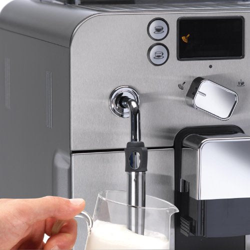 Gaggia Brera Super Automatic Espresso Machine in Black. Pannarello Wand Black