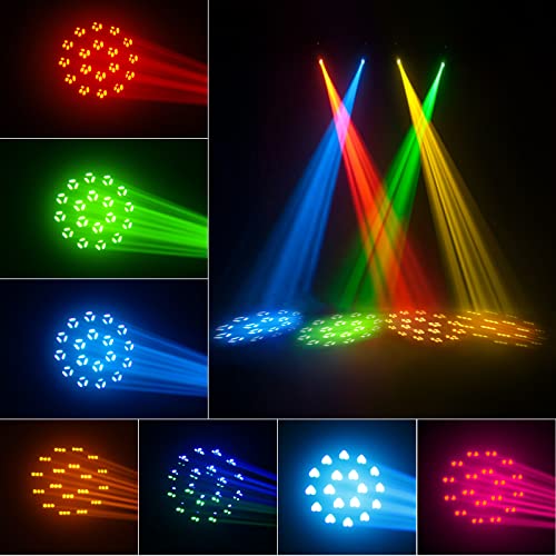 U`King Moving Head Lights DJ 150W Spotlights 15 Gobos 13 Colors White