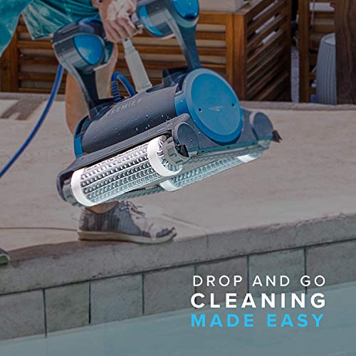 DOLPHIN Premier Robotic Pool Cleaner with Powerful Dual Scrubbing Brushes...