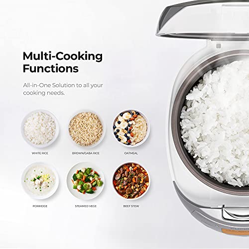 Cuckoo CR-0632F 6 Cup Micom Rice Cooker and Warmer, 10 Menu White/Silver