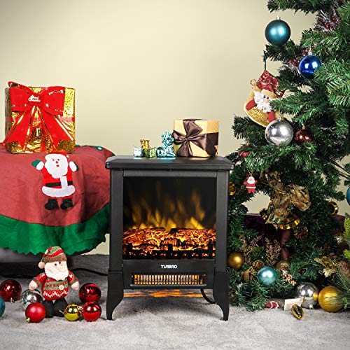 TURBRO Suburbs TS17 Compact Electric Fireplace Heater, Freestanding Stove...