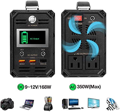 300W Solar Generator, FlashFish 60000mAh Portable 222Wh Generator