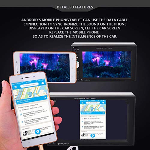 UNITOPSCI Car Multimedia Player - Double Din, Bluetooth Audio and Calling,...