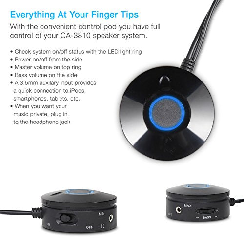 Cyber Acoustics High Power 2.1 Subwoofer Speaker System with 80W of –...