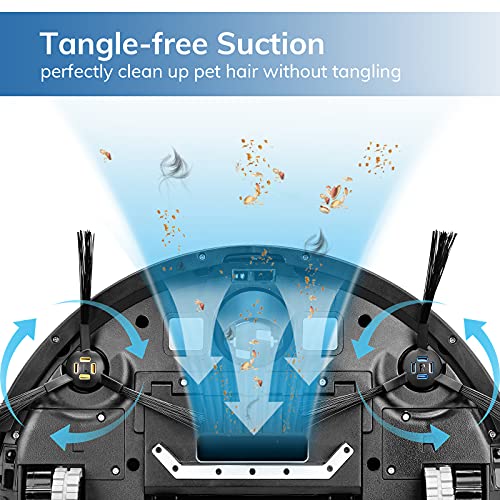 ILIFE V80 Max Mopping Robot Vacuum and Mop Combo - 2000Pa Suction Blue/Black