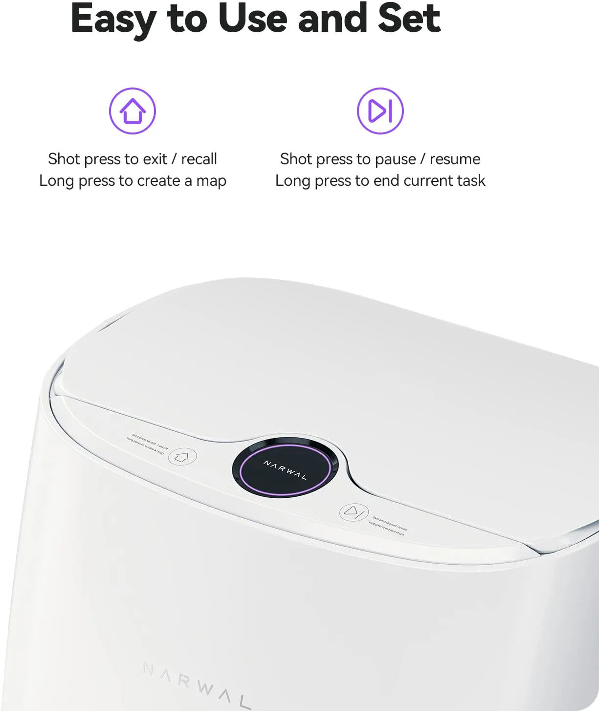 NARWAL T10 Mop Robot, 4-in-1 Robot Vacuum and with Self Cleaning White