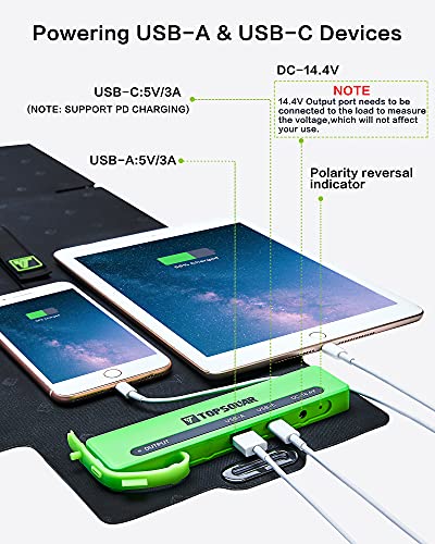 UPGRADE Topsolar SolarFairy 30 Foldable Solar Panel 30W Portable Battery...