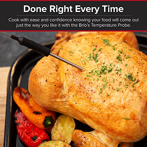 NuWave Brio 15.5-Quart Large Capacity Air Fryer + Grill; Probe; 2 15.5QT