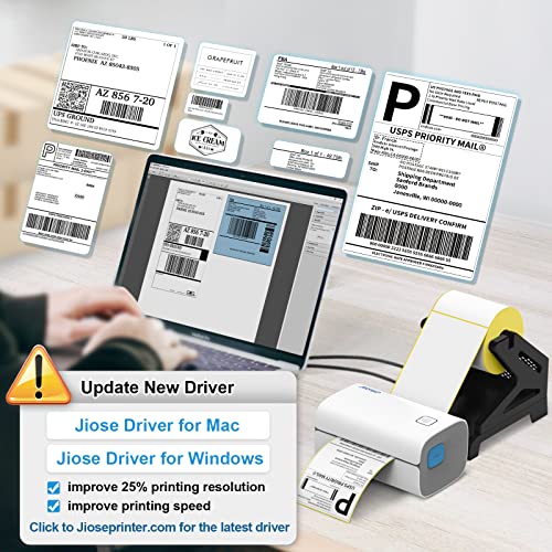 Jiose Shipping Label Windows & MacOS both Compatible, Gray Inner