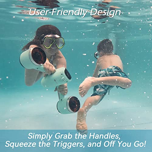 sublue WhiteShark Mix Underwater Scooter Dual Motors, Action Camera Aqua Blue