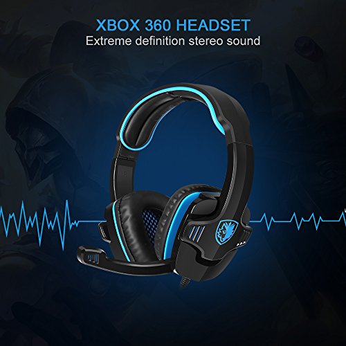 SADES Gaming Headset Headphone for 708GT, Black, Blue black