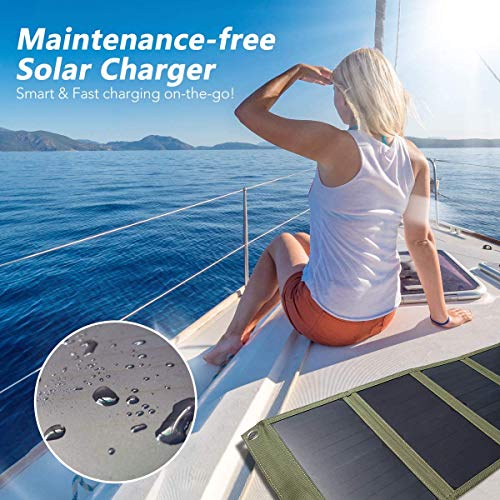 AIMTOM Portable Solar Charger – 60W Foldable Panel with 5V 60-Watt,