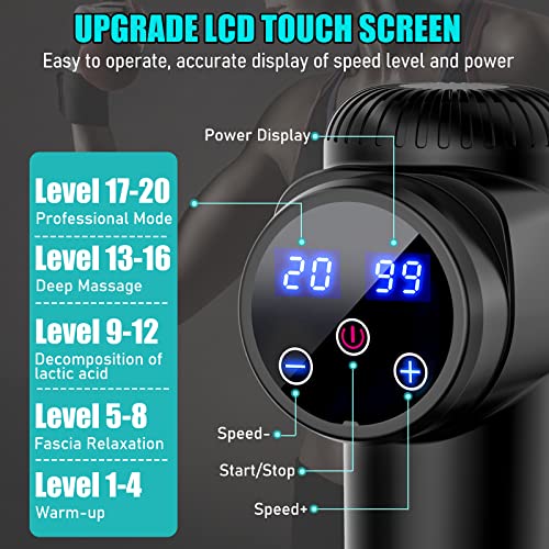 TOLOCO Massage Gun, Upgrade Percussion Muscle 1 Count (Pack of 1), Black