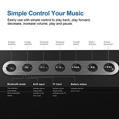 DOSS SoundBox XL 32W Bluetooth Home Speakers, 20W Louder Volume, DSP Black