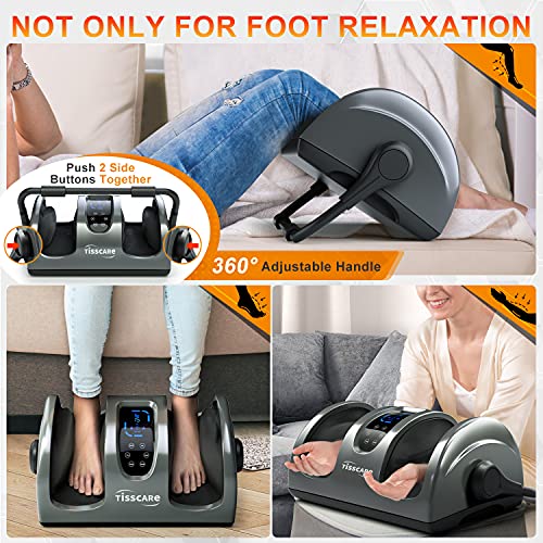 TISSCARE Foot Massager-Shiatsu Massage Machine 1 Count (Pack of 1), Gray