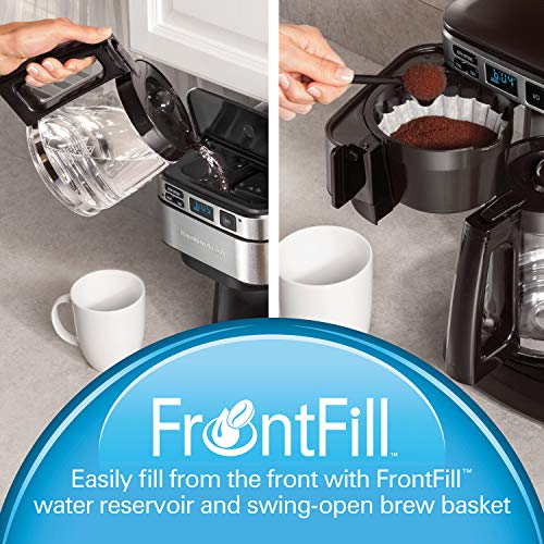 Hamilton Beach Programmable Coffee Maker, 12 Cups, 3 Brewing Options, Black
