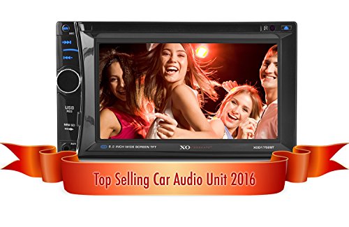 XO Vision 6.2" Car Stereo Receiver | Double DIN Digital LCD Touchscreen Black