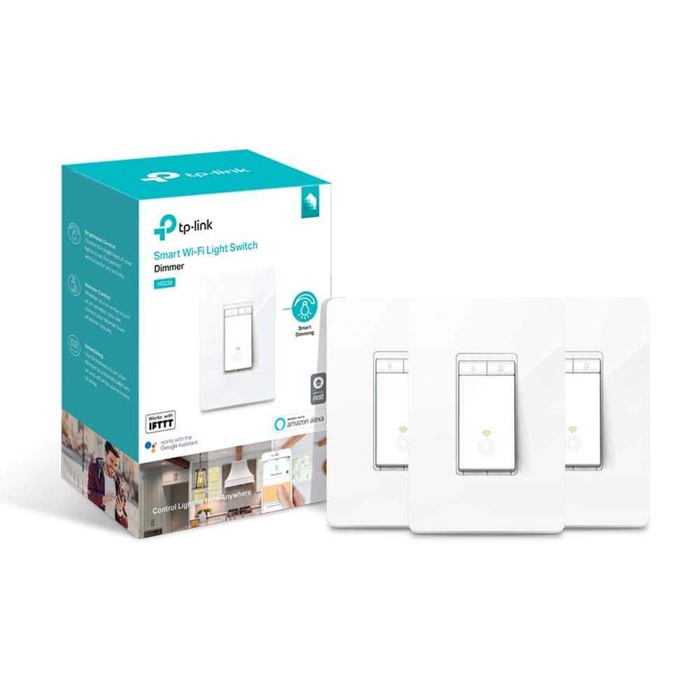 TP-LINK HS220P3 Kasa Smart WiFi Light Switch (3-Pack), Dimmer by TP-Link -...