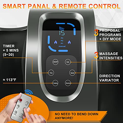 TISSCARE Foot Massager-Shiatsu Massage Machine 1 Count (Pack of 1), Gray