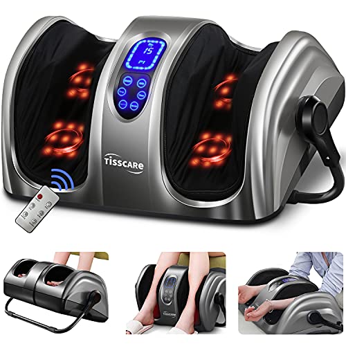 TISSCARE Foot Massager-Shiatsu Massage Machine 1 Count (Pack of 1), Gray