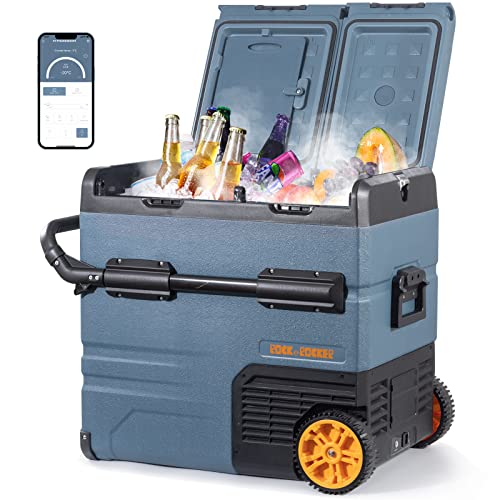 Rock&Rocker Car Refrigerator, 12 Volt Refrigerator Portable Blue