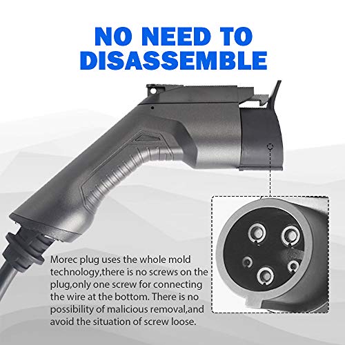 Morec 40Amp EV Charger Level 2 NEMA14-50 220V-240V Portable PCD040, with LCD