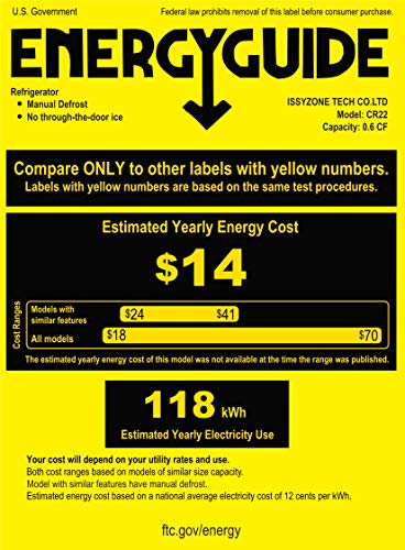 JoyTutus Portable 12 Volt Refrigerator, 23 Quart(22L) Car Fridge for 23 Quart