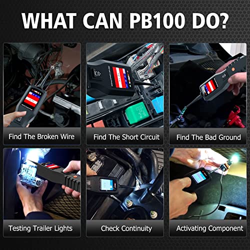 ANCEL PB100 Automotive Power Circuit Probe Tester, 12V 24V Car Black