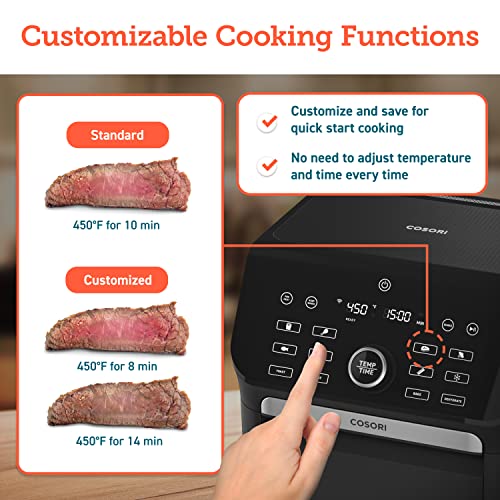 COSORI Air Fryer Oven Combo 7 Qt, Countertop 7 QT-Air Oven, Black