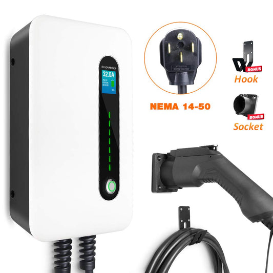 BESENERGY EV Charging Station 32 Amp Level 2 Electric Vehicle Charger EVSE...