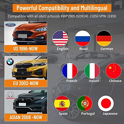 AUTOPHIX OBD2 Scanner Enhanced OM126P Vehicle Code Reader Auto orange