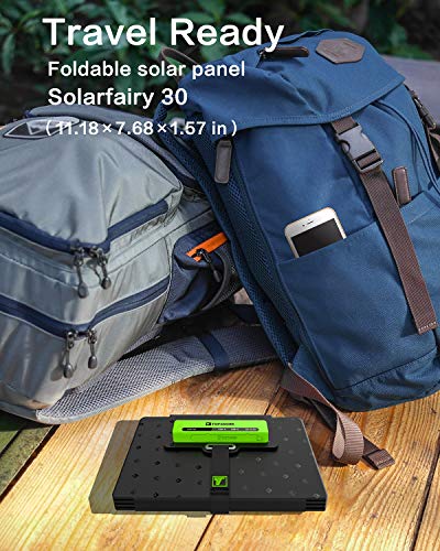 UPGRADE Topsolar SolarFairy 30 Foldable Solar Panel 30W Portable Battery...