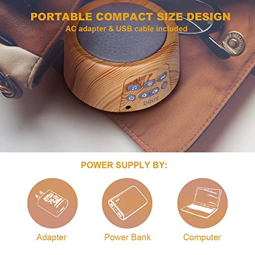 Douni Sleep Sound Machine - White Noise 1 Count (Pack of 1), Wood Grain