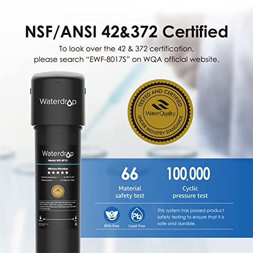Waterdrop 15UA Under Sink Water Filter, NSF/ANSI Certified Direct Connect...