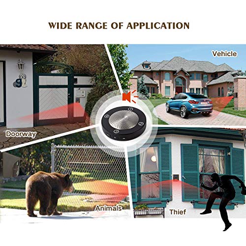 eMACROS Long Range Solar Wireless Driveway Alarm 1 recceiver and 4 sensors