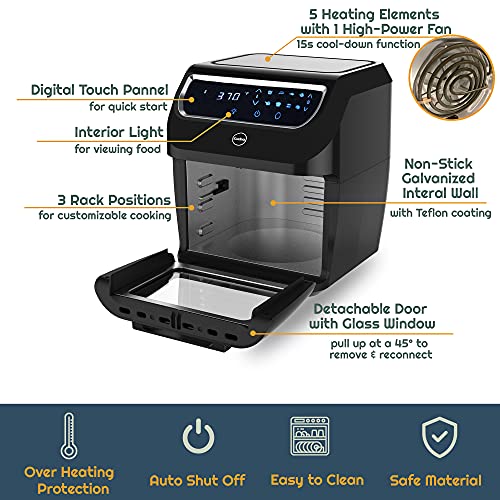 iCucina Air Fryer |10 Qt Actual Capacity 1700W Power Frier| Non-Stick Basket...