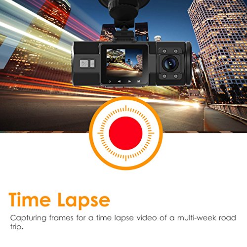 Vantrue N2 Pro Uber Dual 1080P Dash Cam, 2.5K 1440P Front and Black