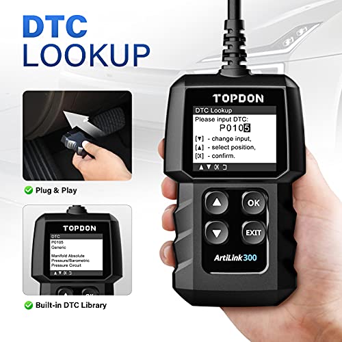 OBD2 Scanner, Code Reader TOPDON AL300 All ArtiLink 300, Black