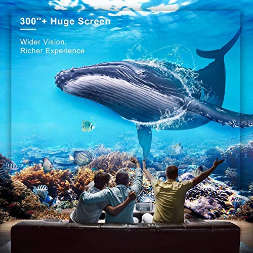 GooDee Portable Outdoor Movie Projector – Native 1080P Home Theater Silver