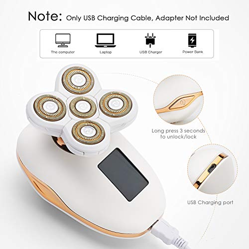 Electric Razor for Women Painless Leg Shaver Hair 1 Count (Pack of 1), White