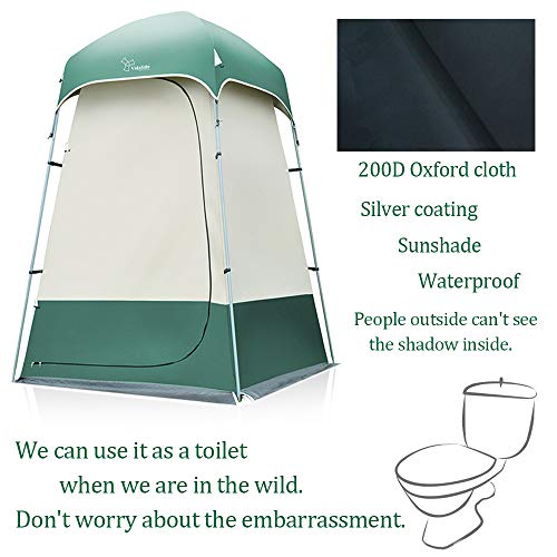 Vidalido Outdoor Shower Tent Changing Room Privacy Portable White+Green