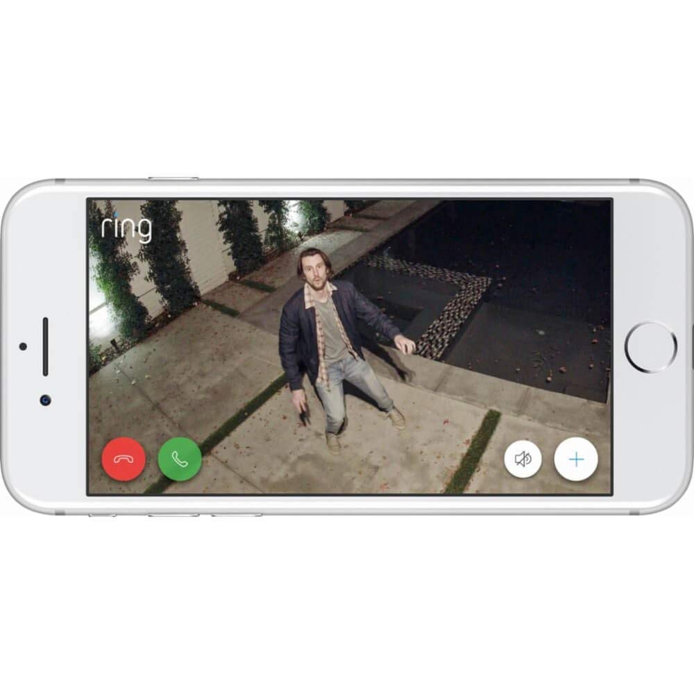 Ring Spotlight Cam Battery HD Security Camera with Built 2 Cams, White