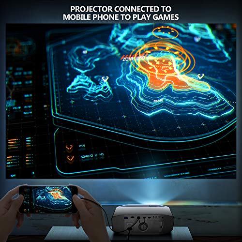 GooDee Portable Outdoor Movie Projector – Native 1080P Home Theater Silver