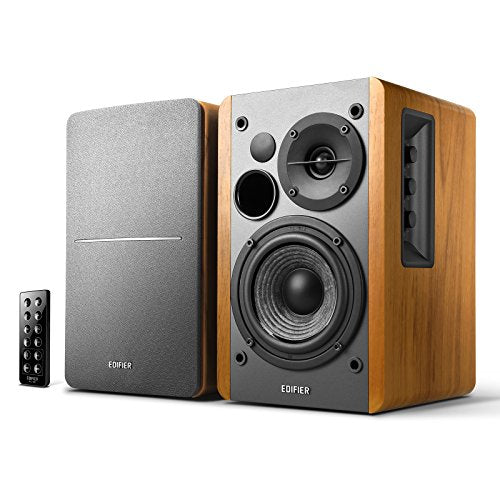 Edifier R1280DB Powered Bluetooth Bookshelf Speakers - Optical Wood Grain